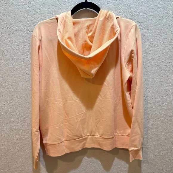 NWT MICHAEL KORS Peach Logo Hoodie Sweatshirt Women’s Size Medium - Picture 2 of 6